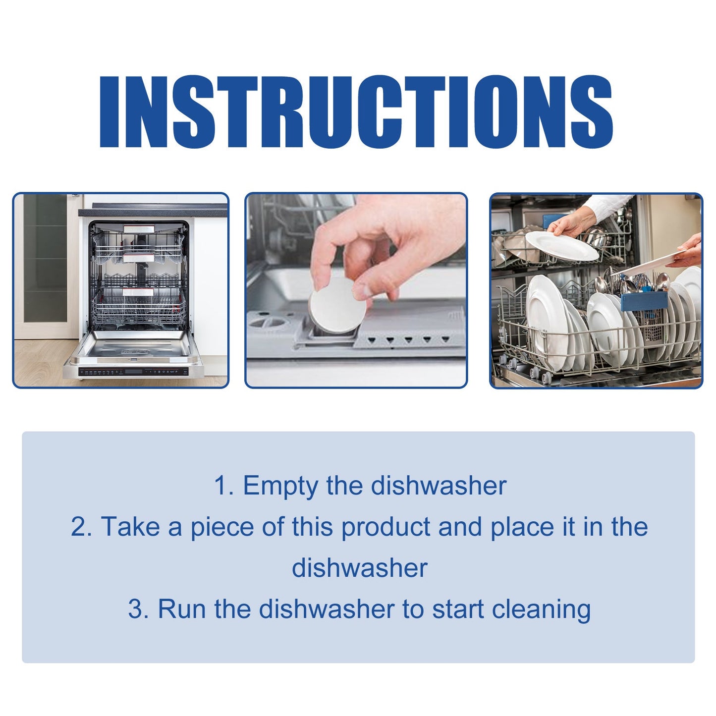 Jakehoe Dishwasher cleaning tablets Dishwasher-specific detergent and brightener for cleaning, removing grease and dirt