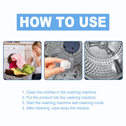 Jaysuing Washing machine cleaning tablets Automatic drum-type cleaning tablets for washing machine tanks to remove dirt and odors