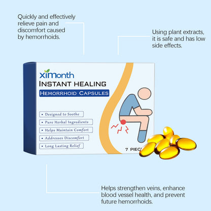 Ximonth Herbal Hemorrhoid Capsules Relieves Anal Discomfort, Eliminates Hemorrhoids, Body Care, Anal Comfort Care Capsules