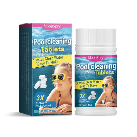 MoonSpry Pool cleaning slow-release tablets Swimming pool water decontamination, deodorization, and multi-functional cleaning effervescent tablets