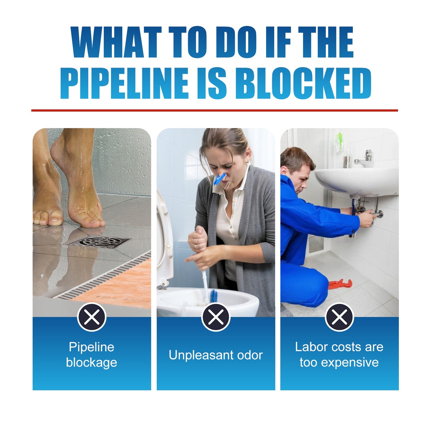 Jakehoe Drain Cleaning Tablets Kitchen and toilet drain pipes are clogged; cleaning, unclogging, and eliminating odors