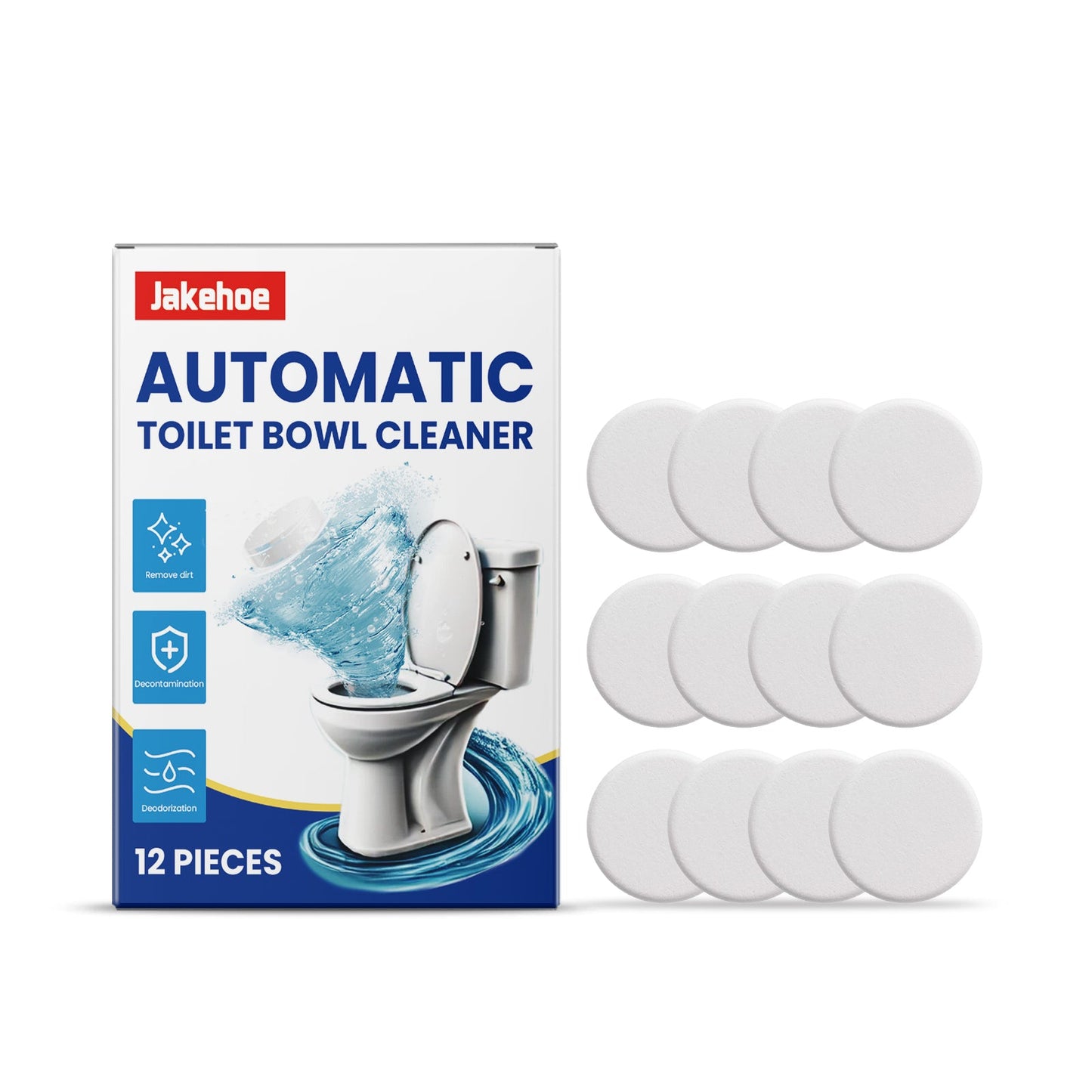 Jakehoe Toilet Cleaner Tablets Descaling and urine stain remover, toilet cleaner, deodorizing toilet decontamination effervescent tablets