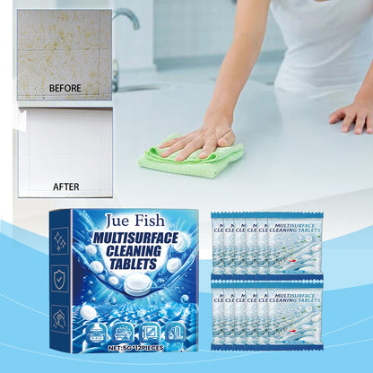 JUE FISH Multi-Surface Decontamination Effervescent Tablets Kitchen heavy grease and dirt cleaning stain remover effervescent tablets