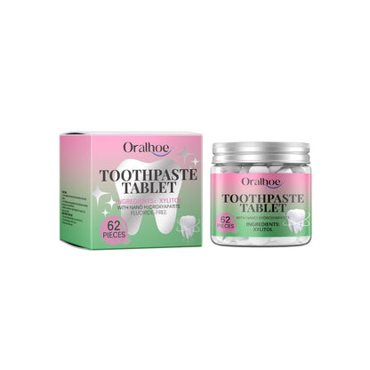 Oralhoe Bubblegum Toothpaste Tablets Clean teeth, maintain oral hygiene, freshen breath, daily care teeth cleaning tablets
