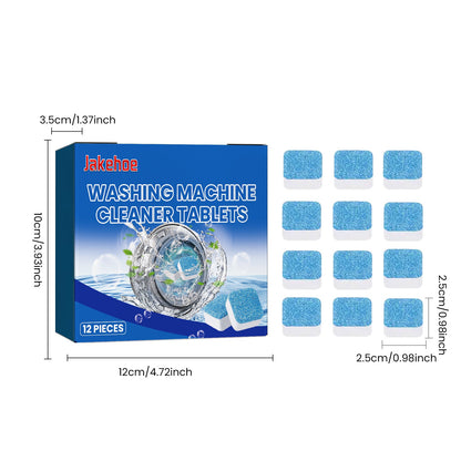 Jakehoe Washing machine cleaning tablets Washing machine tank stain cleaner effervescent tablets for automatic cleaning