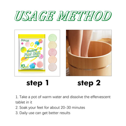 EELHOE Foot bath tablets Foot Spa Essence for Odor Control, Cold Relief, Moisture Dissipation, Sleep Aid, Instant Dissolving Foot Soaking Tablets