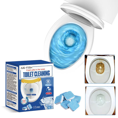 Jue-Fish Toilet Effervescent Tablets Toilet decontamination, urine stain removal, deodorizing and fragrance-retaining toilet cleaning effervescent tablets