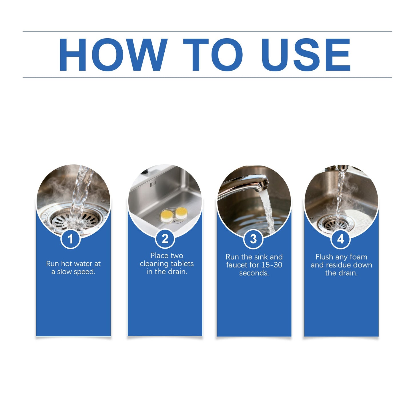Jakehoe Pipe cleaning tablets Household cleaning drain cleaner for unclogging hair and grease in sewers