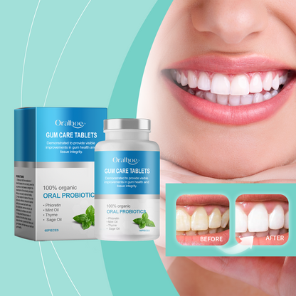 Oralhoe Mouthwash tablets Cleans teeth, removes stains, eliminates bad breath, freshens breath, portable solid toothpaste tablets