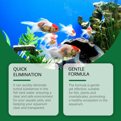 Yegbong Fish tank water purification tablets Specialized water quality cleaner for deodorization, algae removal, and sludge elimination to clear fish ponds