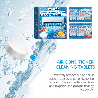 Jue-Fish Air conditioner cleaning effervescent tablets Air conditioner cleaning products, air conditioner care to keep the air fresh and hygienic