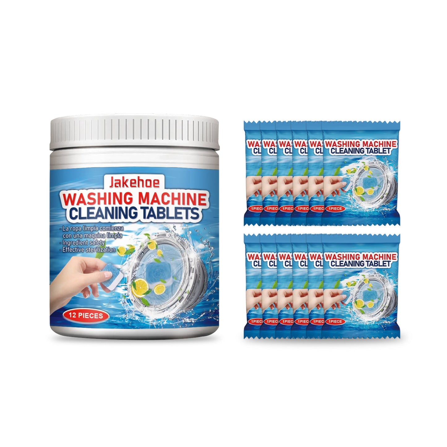 Jakehoe Washing machine cleaning tablets Washing machine tank cleaning tablets for removing dirt and odors