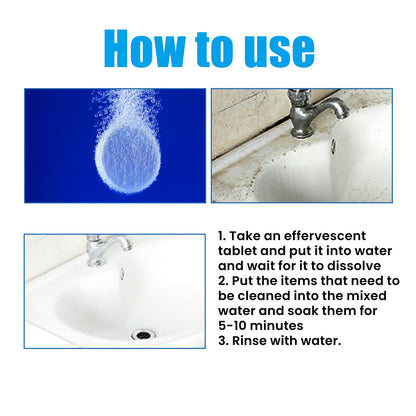 Jakehoe Multi-Surface Cleaning Effervescent Tablets Stove tiles, bathroom, kitchen mold and dirt cleaning