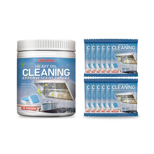 Jakehoe Kitchen cleaning effervescent tablets（Barrel） Multi-purpose cleaning tablets for kitchen grease and range hood cleaning