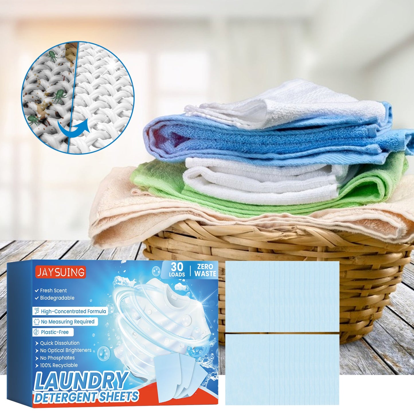 Jaysuing Laundry tablets Multi-purpose cleaning and washing tablets for removing oil stains, dirt, and mold from clothes