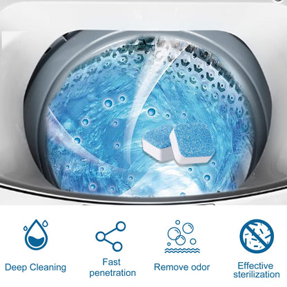 Jakehoe Washing machine cleaning tablets Washing machine tank stain cleaner effervescent tablets for automatic cleaning