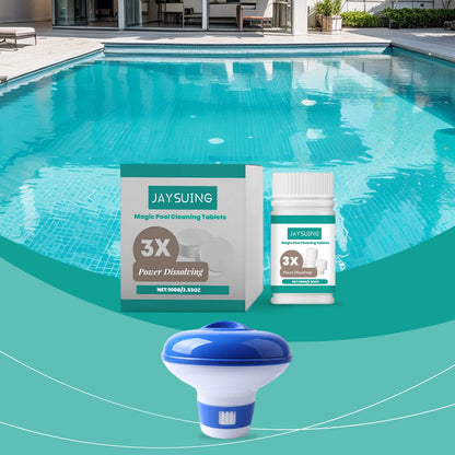 Jaysuing Pool cleaning tablets Daily private pool cleaning tablets for removing scale and odors, instant cleaning