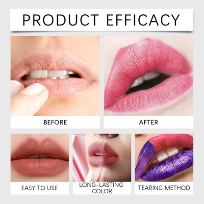 zephoco Matte Peel-Off Lip Glaze Series Nourishing lip care, hydrating and moisturizing, natural and long-lasting color makeup
