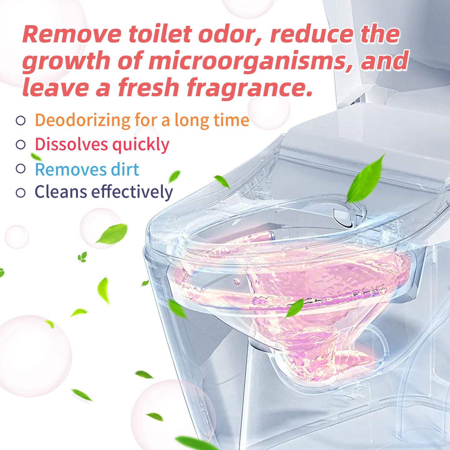 Jakehoe Toilet Effervescent Tablets Toilet cleaner for removing odors, yellow stains, dirt, and urine marks; toilet bowl cleaning tablets