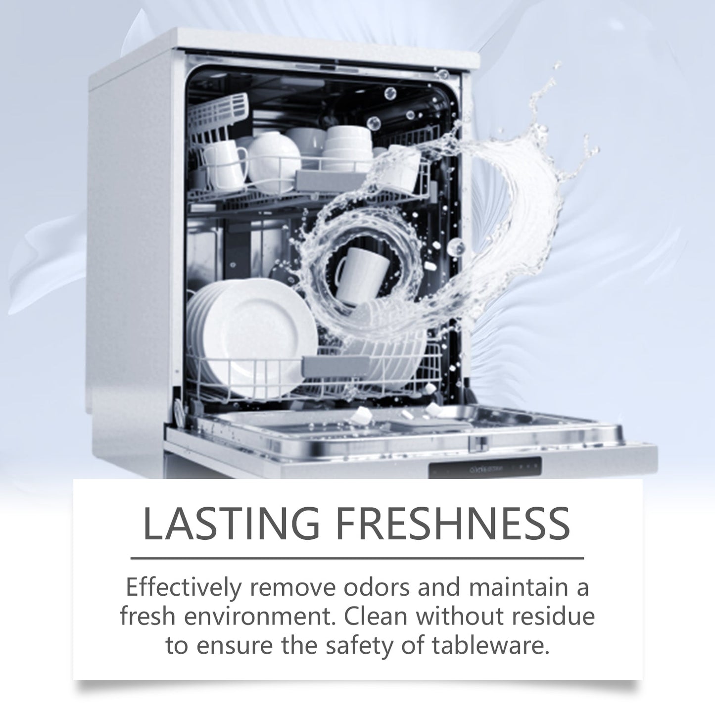 Jue Fish Dishwasher degreasing cleaning tablets Removes grease and reduces scale, keeps dishes clean, for household cleaning
