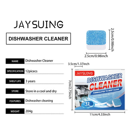 Jaysuing Dishwasher cleaning tablets Removes oil, dirt, and grime from household kitchen dishwashers and eliminates odors