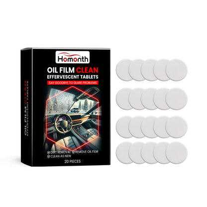 Homonth Car windshield oil film effervescent tablets Windshield oil film stain cleaning effervescent tablets