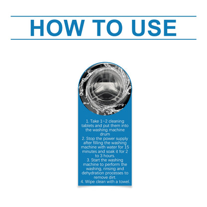 Jakehoe Washing machine descaling cleaning tablets Household drum washing machine cleaning tablets for removing odors and dirt