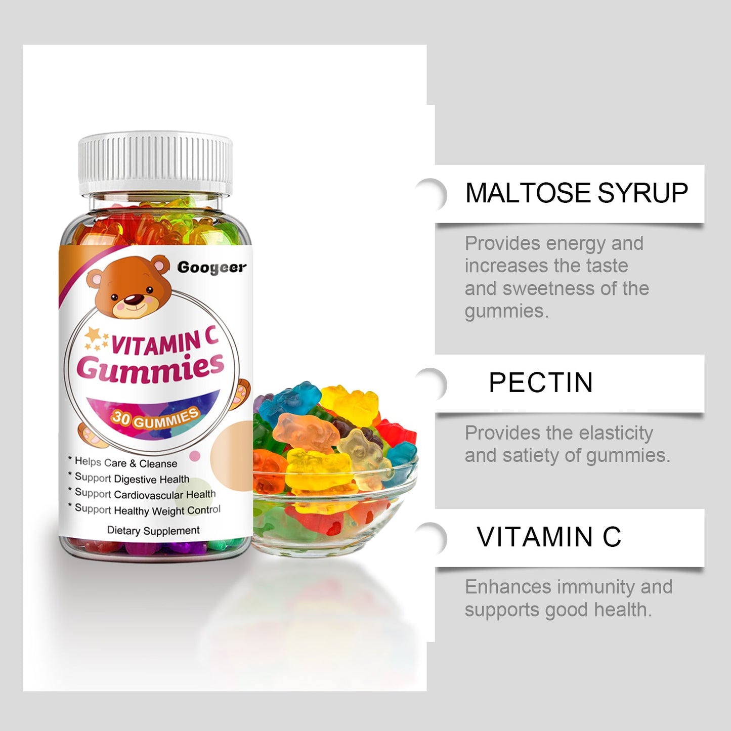 Googeer Ketogenic Fat Burning Gummies Vitamin C Gummy Body Treatment