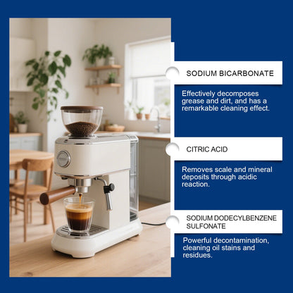 AMZ Coffee machine cleaning tablets Daily gentle cleaning of stains and scale, portable universal coffee machine cleaning and maintenance tablets
