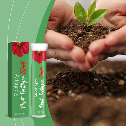 MoonSpry Organic Slow-release Fertilizer Tablets Concentrated Fertilizer Effervescent Tablets for Nutritious Plant Growing in Green Plant Pots