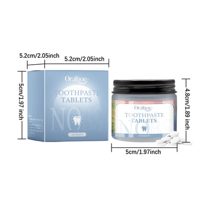 Oralhoe Toothpaste tablets Mild ingredients clean dental dirt, protect enamel, dental care toothpaste tablets