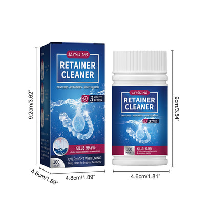 Jaysuing Denture cleaning tablets Whitening Dentures Fresh Breath Oral Care Cleaning Tablets