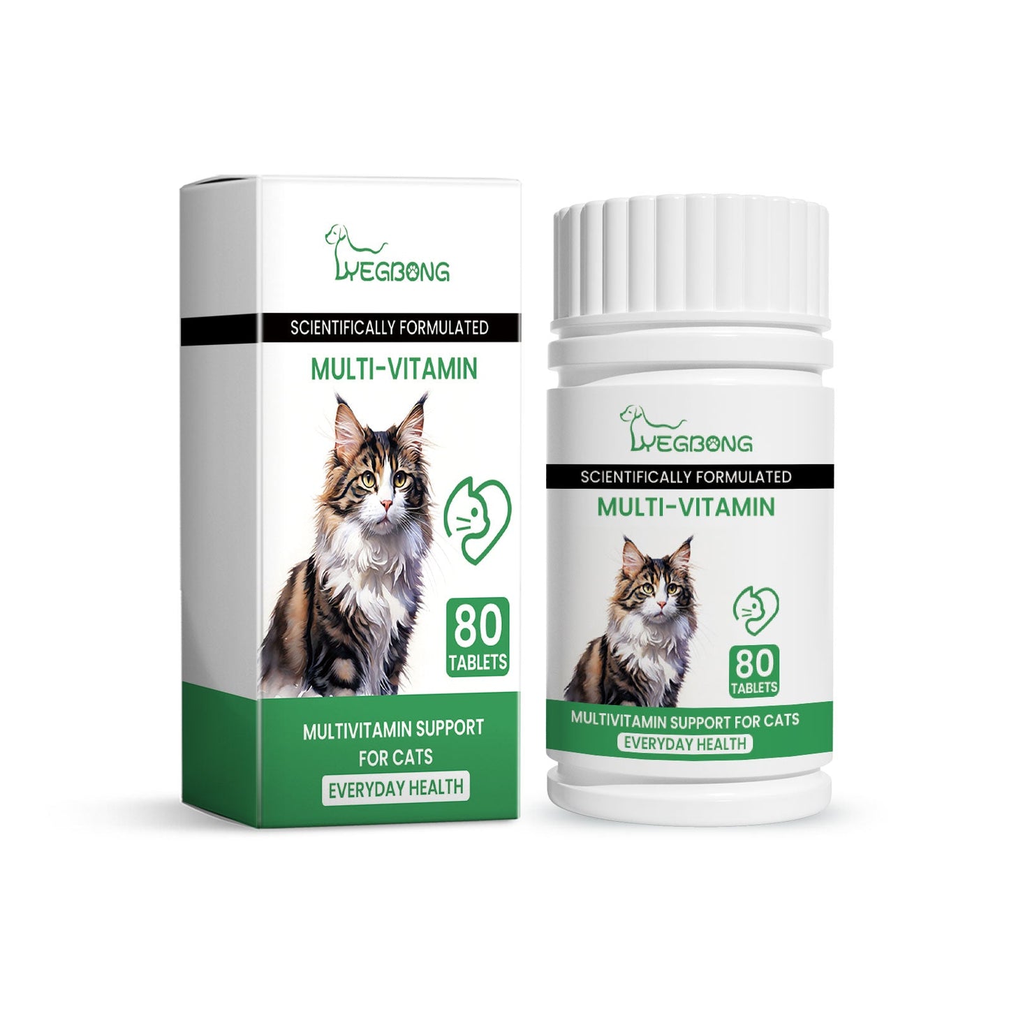 Yegbong Pet Cat Multivitamin Tablets Vitamin and trace element nutritional supplements for cats