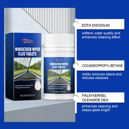 Homonth Car windshield cleaning effervescent tablets Removes stains and oil film, cleans windshield for a clear and bright finish