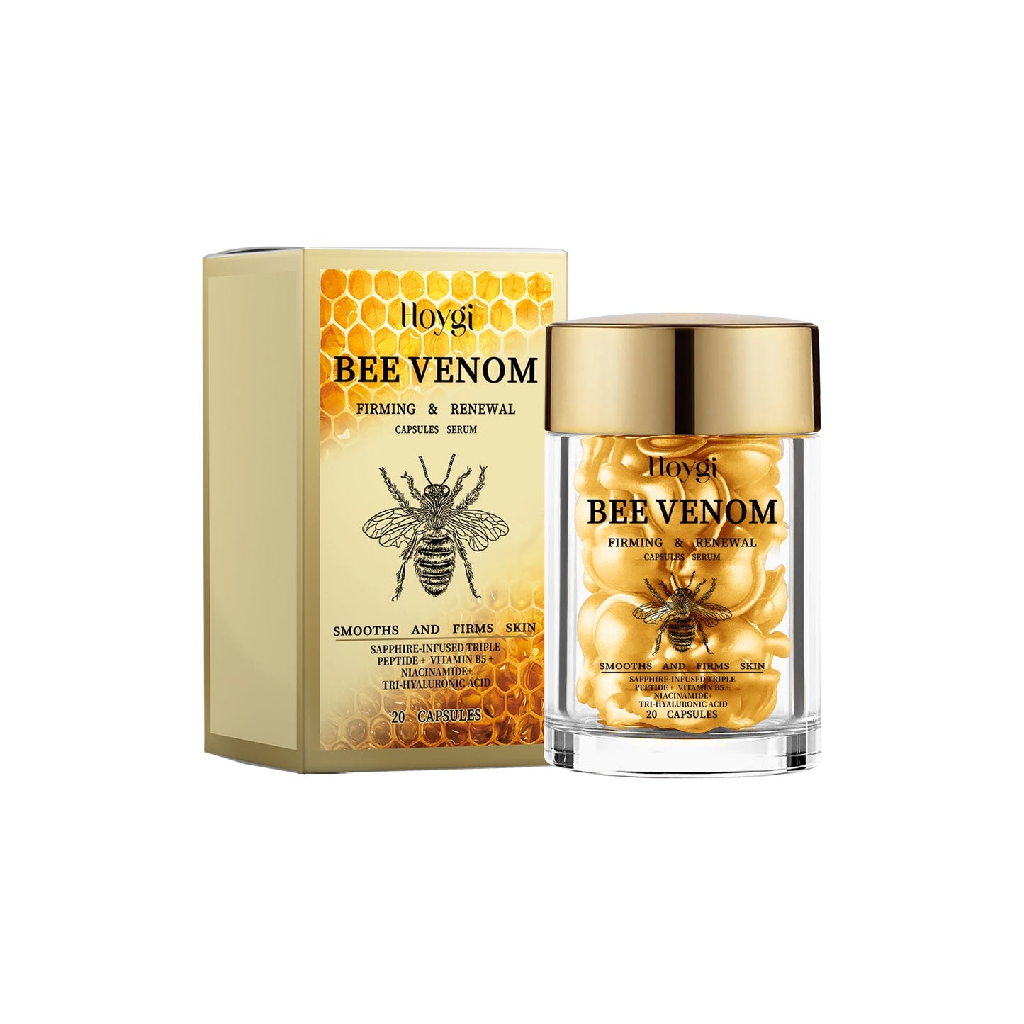 Hoygi Bee Venom Facial Care Capsules Nourishing and moisturizing capsules to improve skin's youthful vitality and firmness