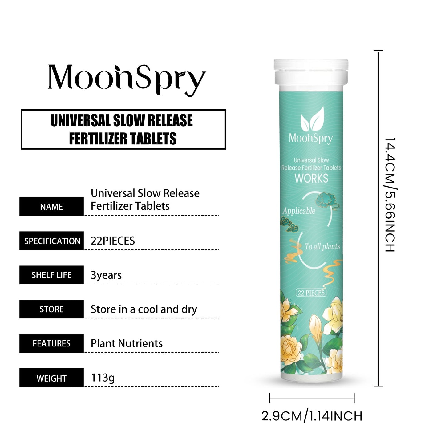 MoonSpry Universal Slow-Release Green Tablet Fertilizer Promotes plant growth, organic compound fertilizer tablets for gardening