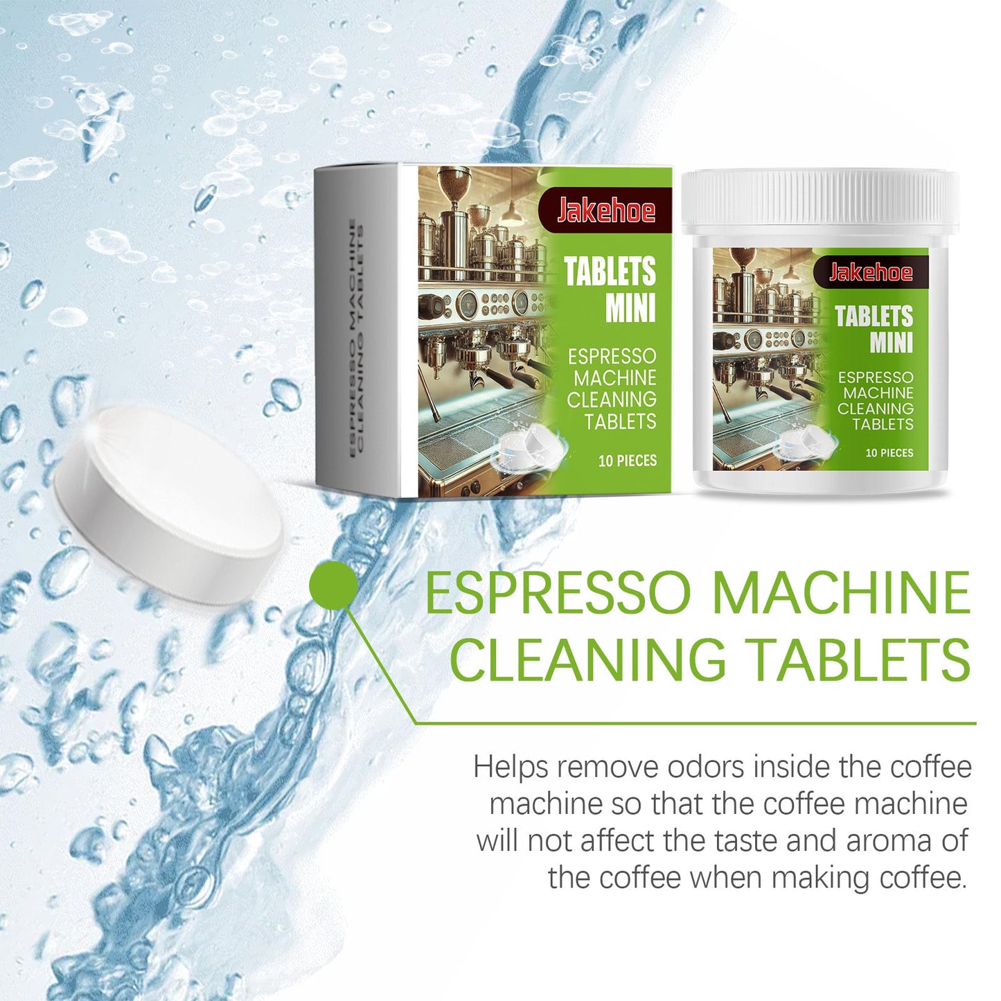 Jakehoe Coffee machine cleaning tablets Specialized cleaning and descaling tablets for coffee machines to remove coffee stains and renovate