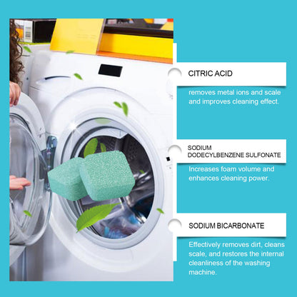 Jakehoe Washing machine cleaning tablets Cleaning the washing machine drum for household use, removing stains and scale