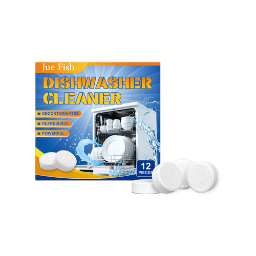 Jue Fish Dishwasher degreasing cleaning tablets Removes grease and reduces scale, keeps dishes clean, for household cleaning