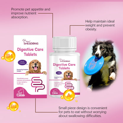 Yegbong Probiotic tablets for dogs Improve intestinal health, balance digestion and absorption, pet nutritional supplements