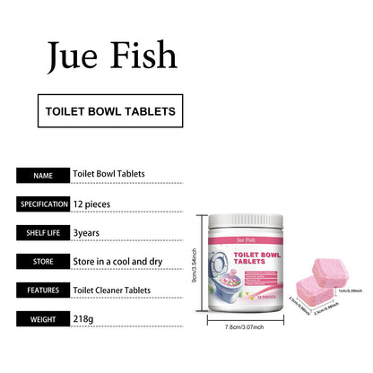 Jue-Fish Toilet cleaning effervescent tablets Household bathroom toilet odor removal, descaling, and cleaning