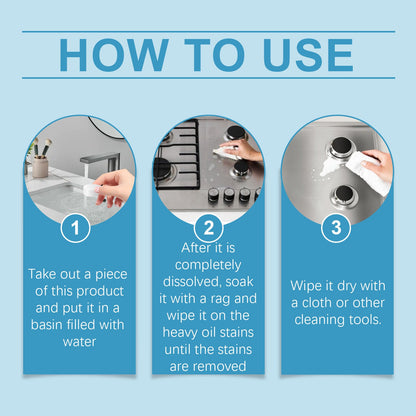 Jue-Fish Kitchen grease cleaning tablets Household cleaning product for removing grease and grime from kitchen stoves
