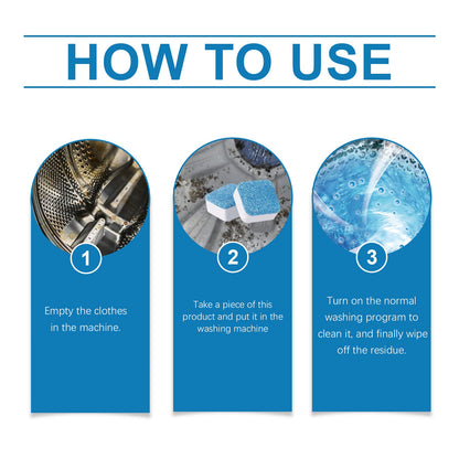 Jakehoe Washing machine cleaning tablets Cleaning, decontamination, odor removal, and fragrance-retaining roller cleaning tablets