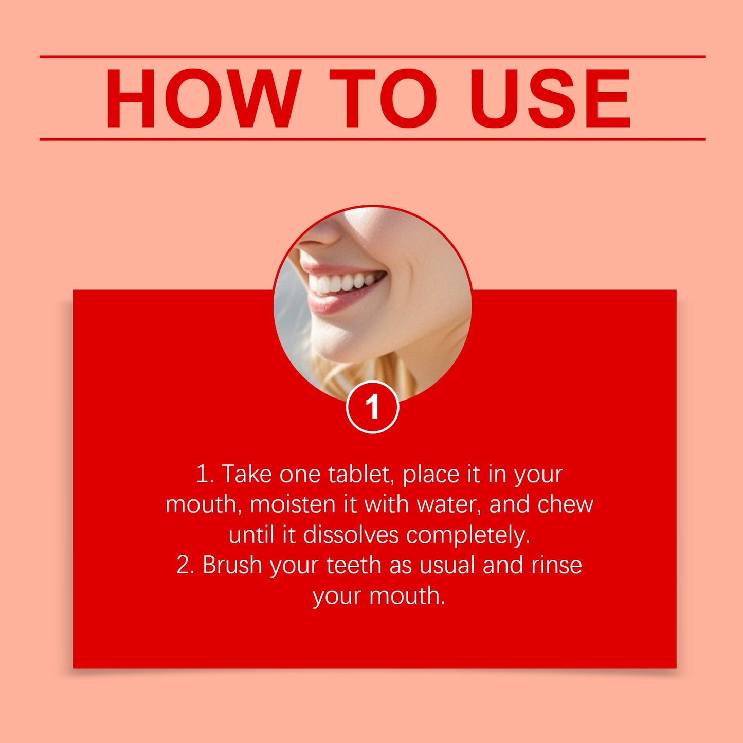 Feimuko Mint mouthwash tablets Gentle teeth cleaning, refreshing mouthwash, portable mouthwash tablets for travel