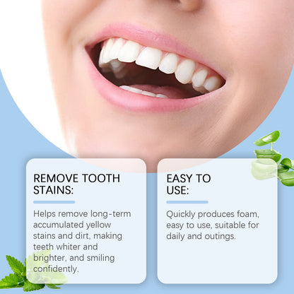 Oralhoe Mint cleaning toothpaste tablets Gently cleans teeth, removes stains and yellowing, freshens the mouth, and provides dental care