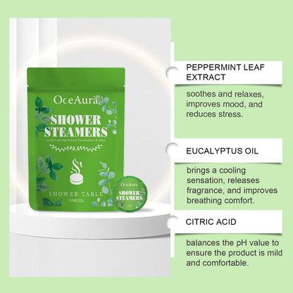 OceAura Mint-scented bath fragrance tablets Gentle cleansing and comfort for the body and skin, alleviating discomfort with aromatherapy tablets