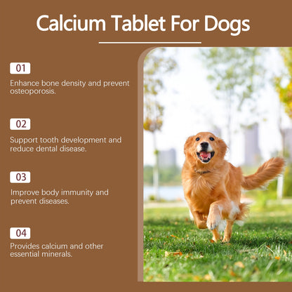 Yegbong Calcium Tablets for Dogs Pet Vitamin Supplement Oral Care Dietary Health Nutrition Calcium Tablets