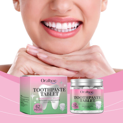 Oralhoe Bubblegum Toothpaste Tablets Clean teeth, maintain oral hygiene, freshen breath, daily care teeth cleaning tablets
