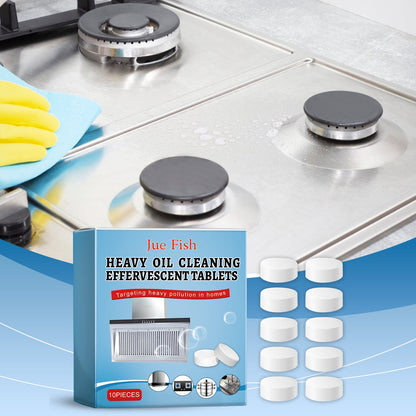 Jue-Fish Kitchen grease cleaning tablets Household cleaning product for removing grease and grime from kitchen stoves