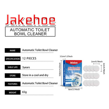 Jakehoe Toilet cleaning effervescent tablets Toilet cleaner removes odors, removes scale and yellowing, and provides long-lasting fresh air